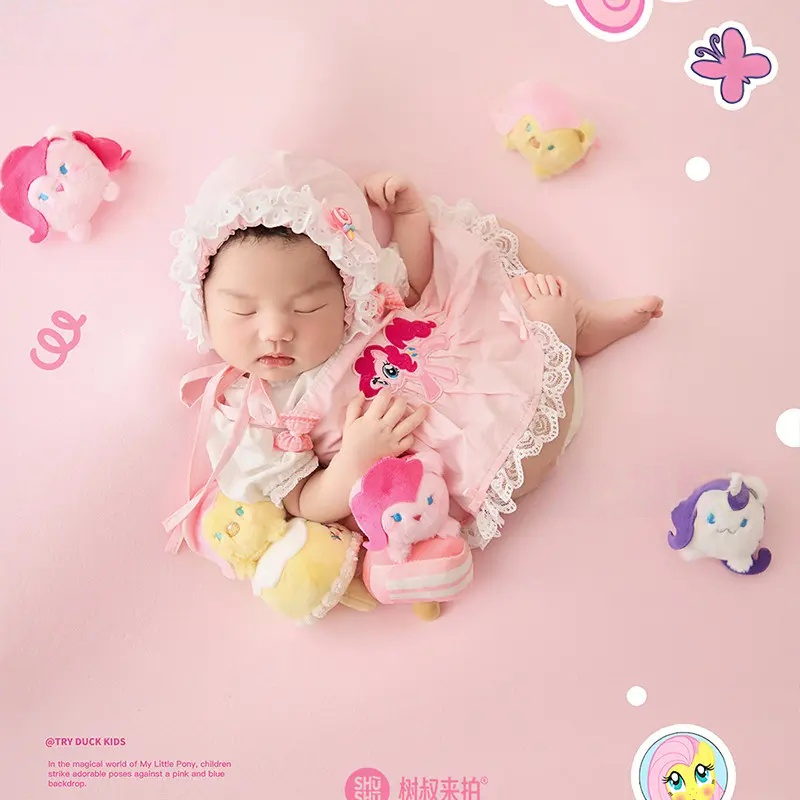 Baby Girl Little Pony Theme Set - Newborn Photography Props - Image 3